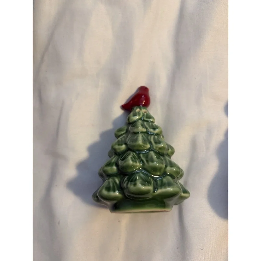 St. Nicholas‎ Square Yuletide Salt & Pepper Shaker Set/Christmas Tree & Snowman